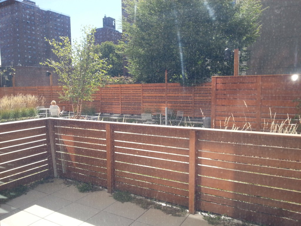 My patio within the larger Community terrace - private outdoor space in the City. Very GOOD!