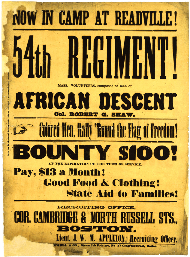 To Colored Men. 54 Regiment. at Camp