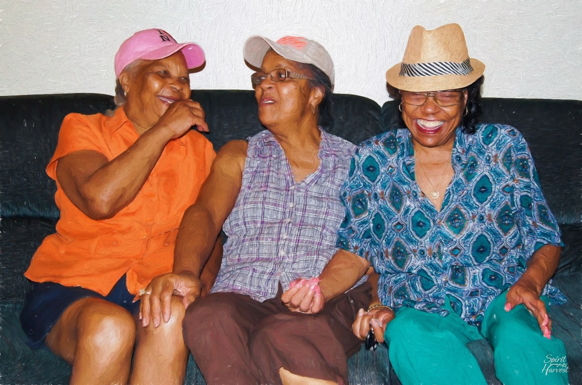 3 Great-Aunts by LaShawnda Jones for Spirit Harvest Edits in LightRoom, PhotoShop and Topaz Impressions/Oil Painting by Jimmy LaSala 100%